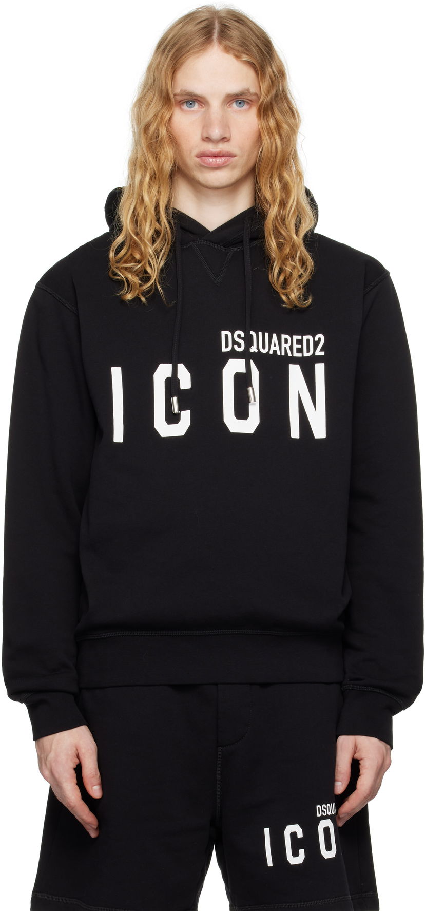 Суитчър DSQUARED2 Cool Fit Hoodie Черно | S79GU0003_D25015