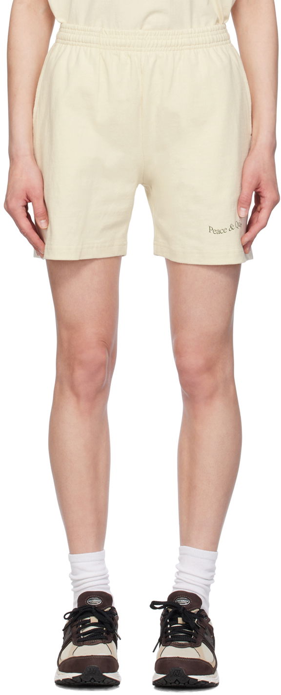 Къси панталони Museum of Peace & Quiet Wordmark Sweat Shorts Жълто | MOPQ-SS24-24, 0