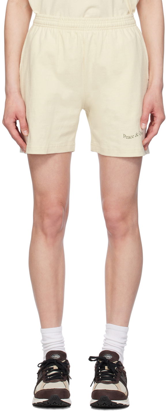 Къси панталони Museum of Peace & Quiet Wordmark Sweat Shorts Жълто | MOPQ-SS24-24