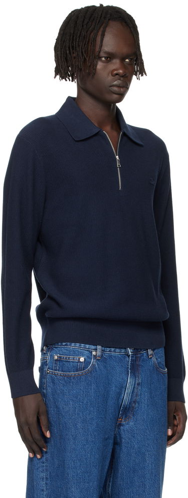 Поло тениска Lacoste Lacoste Half-Zip Polo Тъмно синьо | AH5187_166, 1