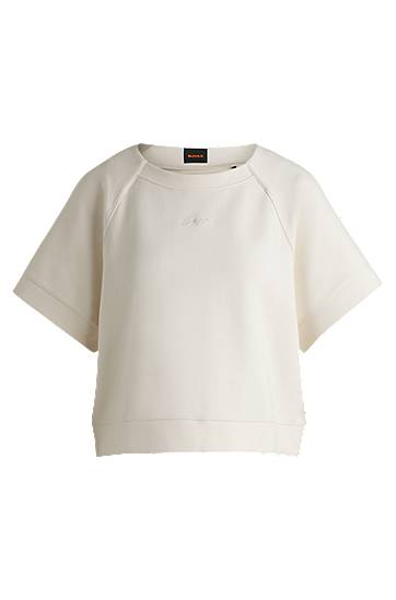 Bonded-Jersey T-Shirt with Embroidered Logo