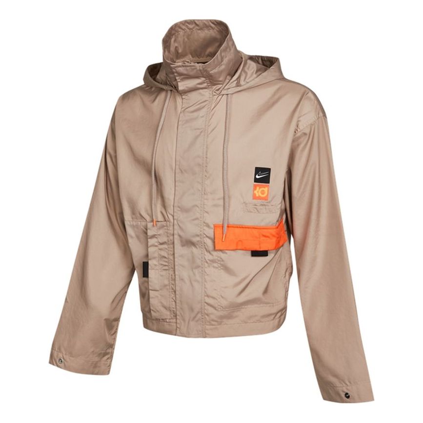 Ветровка Nike KD Swoosh Embroidered Pattern Woven Basketball Jacket Бежово | CV2404-245, 0
