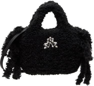 Дамска чанта Simone Rocha Simone Rocha Embellished Baby Egg Tote Черно | BAG174B 0793, 0