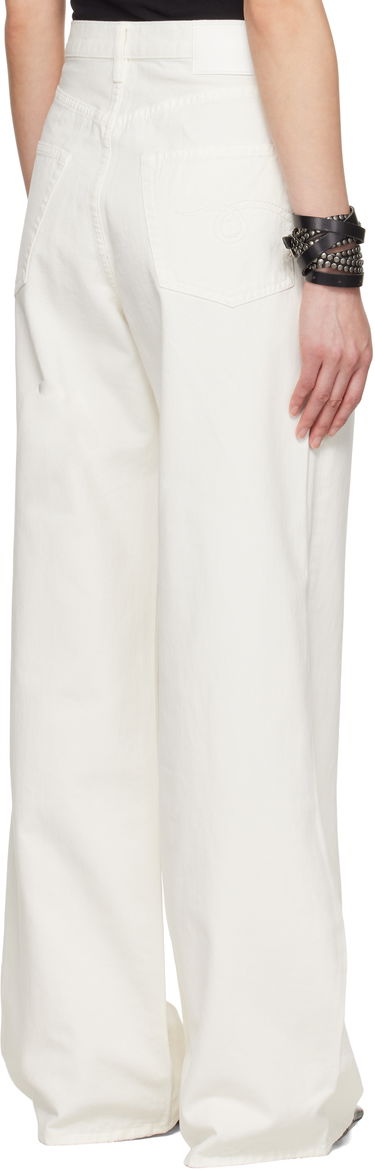 Дънки R13 R13 Damon Pleated Wide Leg Jeans Бяло | R13W3147-D298A, 2