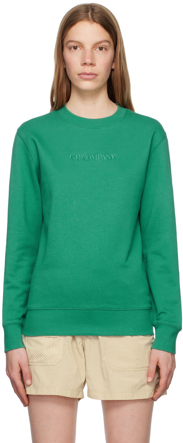 Суитчър C.P. Company Embroidered Sweatshirt Зелено | 14CMSS085A-005086W, 0