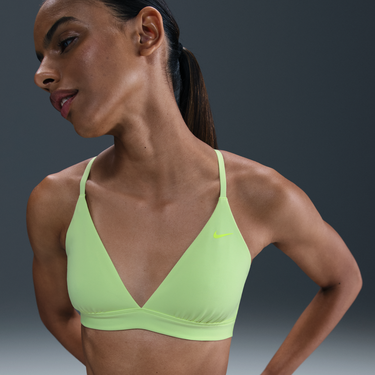 Сутиен Nike Nike Form Light-Support Unpadded Triangle Sports Bra Жълто | HQ7003-701, 0