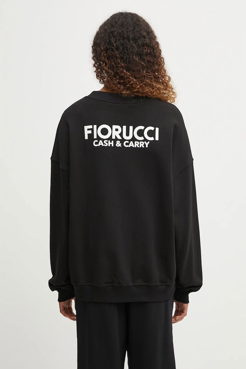 Суитчър Fiorucci Fiorucci Cash and Carry Print Relaxed Crewneck Sweatshirt Черно | W02FPSCR188CJ01BK01