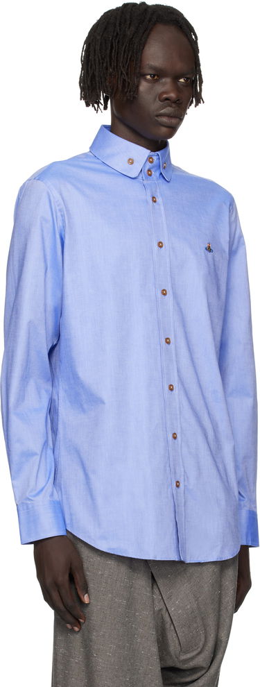 Риза Vivienne Westwood Vivienne Westwood Two Button Krall Shirt Синьо | 24010005-W017R-, 1