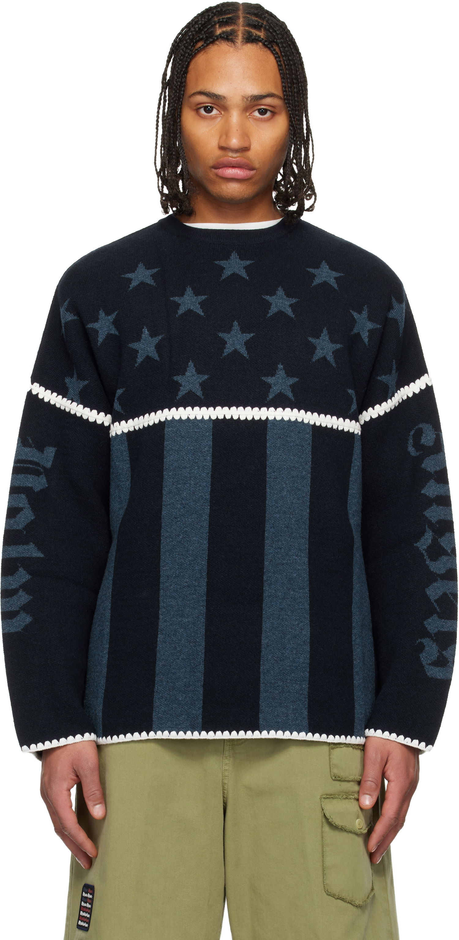 Пуловер Palm Angels Stars & Stripes Sweater Многоцветен | PMHE084F25KNI0014642, 0