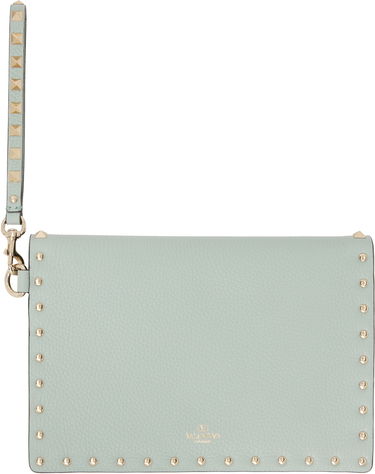Дамска чанта Valentino Valentino Garavani Rockstud Grainy Calfskin Wristlet Pouch Зелено | 6W2P0P87VSH, 1