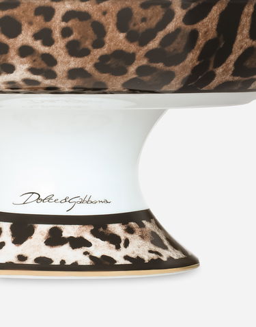 Домашен декор Dolce & Gabbana Dolce & Gabbana Porcelain Leopard Print Fruit Serving Bowl Многоцветен | TCC193TCAMUUL003, 2