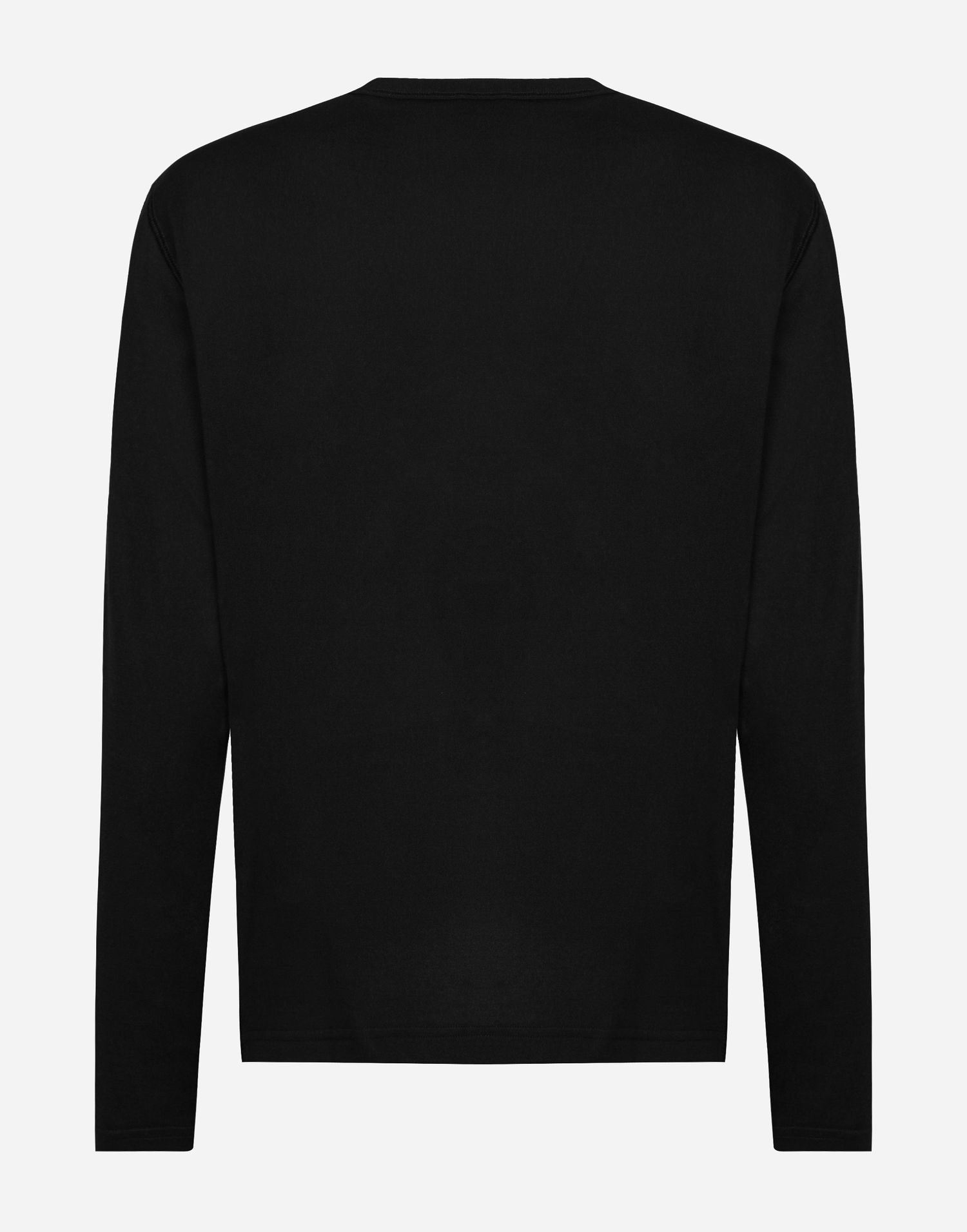 Тениска Dolce & Gabbana Long-sleeved T-shirt With Logo Tag Черно | G8PV0TG7F2IN0000, 1