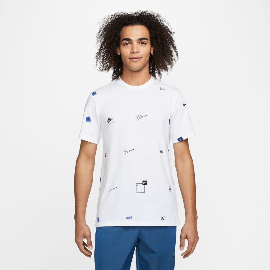 Тениска Nike All Over Print T-Shirt Бяло | DN5246-100, 0