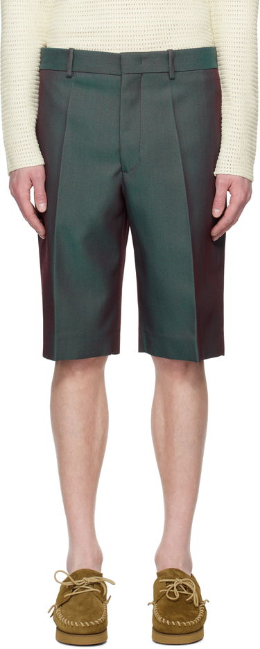 Къси панталони Jil Sander Jil Sander Virgin Wool Shorts Зелено | J21KA0256_J40221, 0