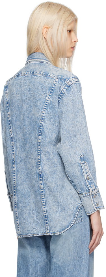 Риза rag & bone Diana Featherweight Denim Shirt Синьо | WDD23H1423FTMI, 2