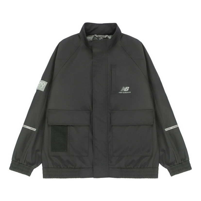 Яке бомбър New Balance Solid Color Woven Stand Collar Jacket Черно | AMJ21358-BK