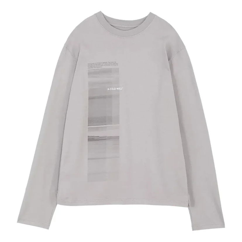 Тениска A-COLD-WALL* Diffusion Graphic Long Shirt Сиво | ACWMTS087-MIDGRE