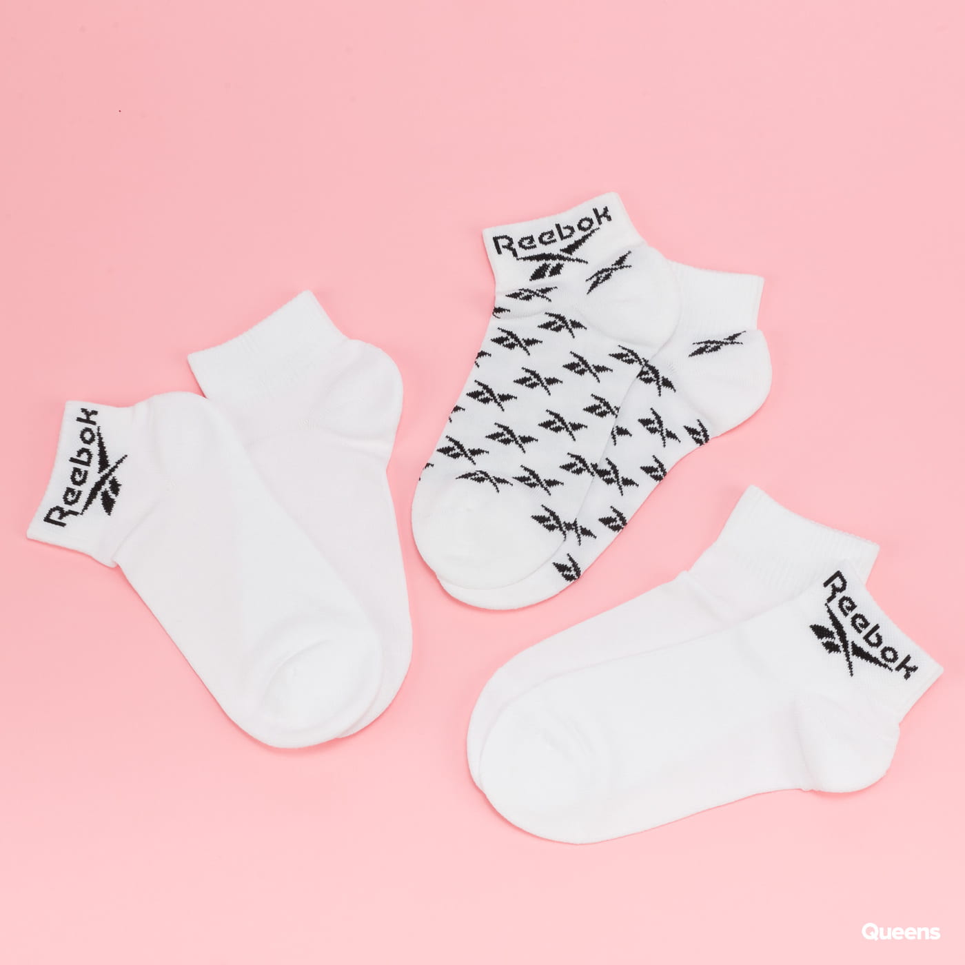 Чорапи Reebok CL FO Ankle Sock 3Pack Бяло | GG6674, 1