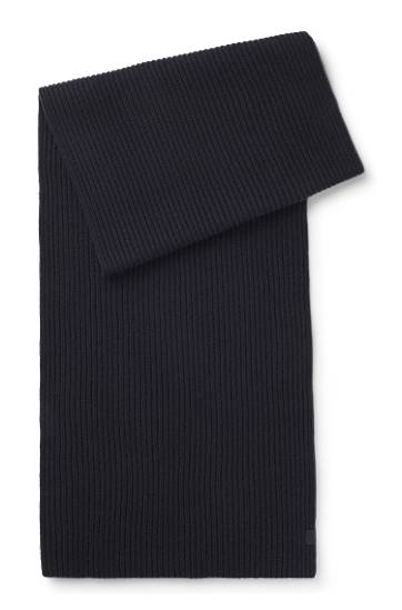 BECKHAM x BOSS ribbed knit virgin wool and cashmere scarf