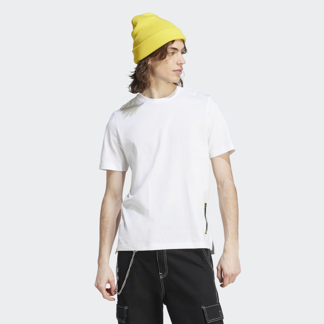 Тениска adidas Originals Sportswear City Escape Split-Hem T-Shirt Бяло | II3478, 1