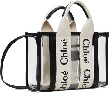 Дамска чанта CHLOÉ Chloé Woody Clear Tote Черно | CH25UP237P65, 2