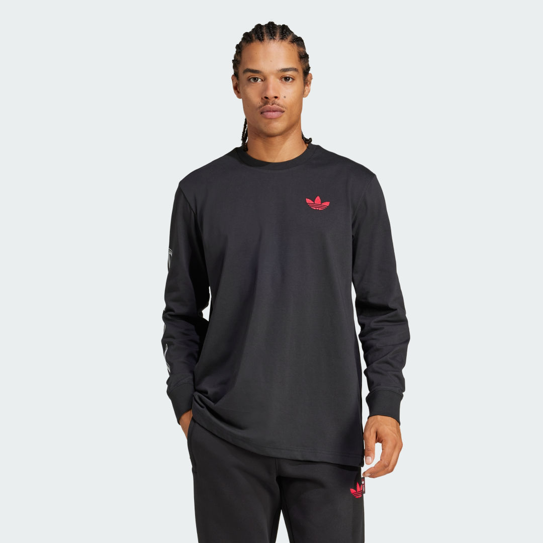 Тениска adidas Performance Long Sleeve Graphic T-Shirt Черно | JJ2922, 0