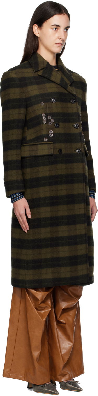Палта Andersson Bell Andersson Bell Lacie Check Button Coat Зелено | awa726w, 4