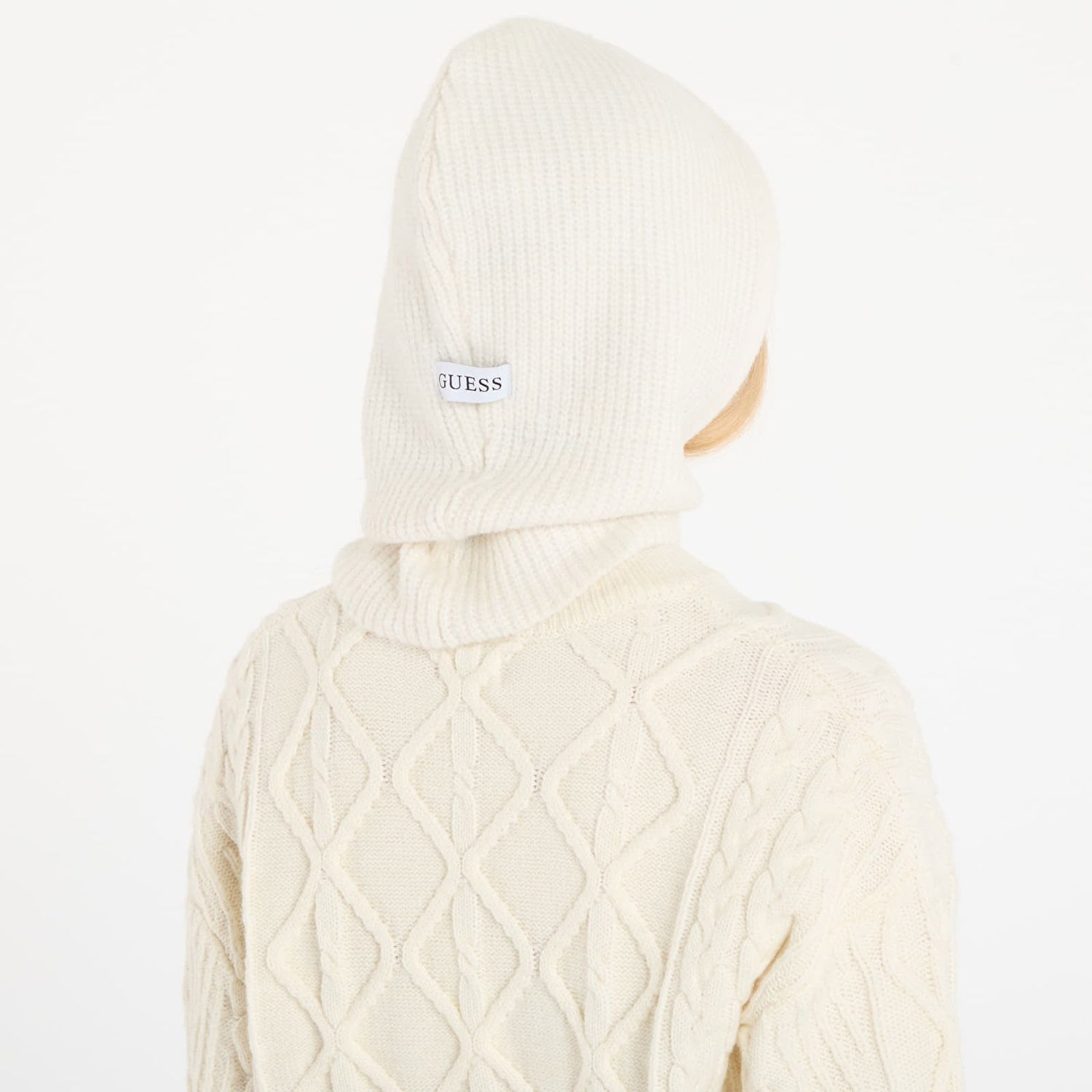 Пуловер GUESS Virginia Cable-Knit Balaclava Sweater Бяло | V5BZ04Z0462-G042, 1