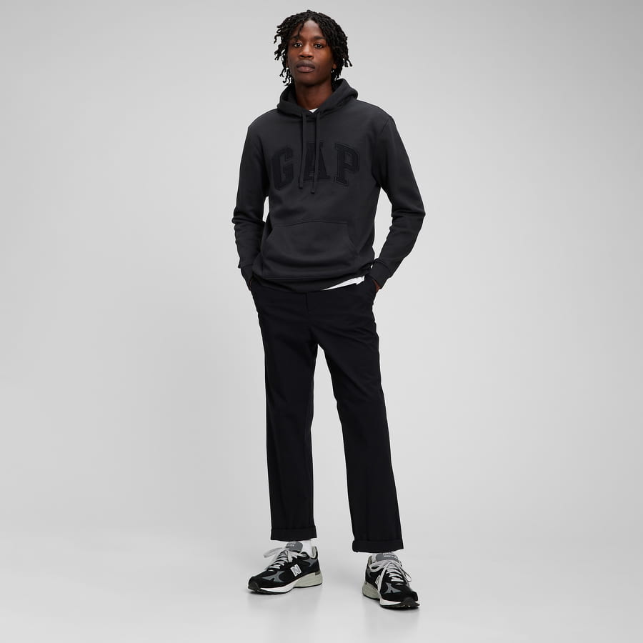 Суитчър GAP Fleece Arch Moonless Hoodie Черно | 867073-29, 0