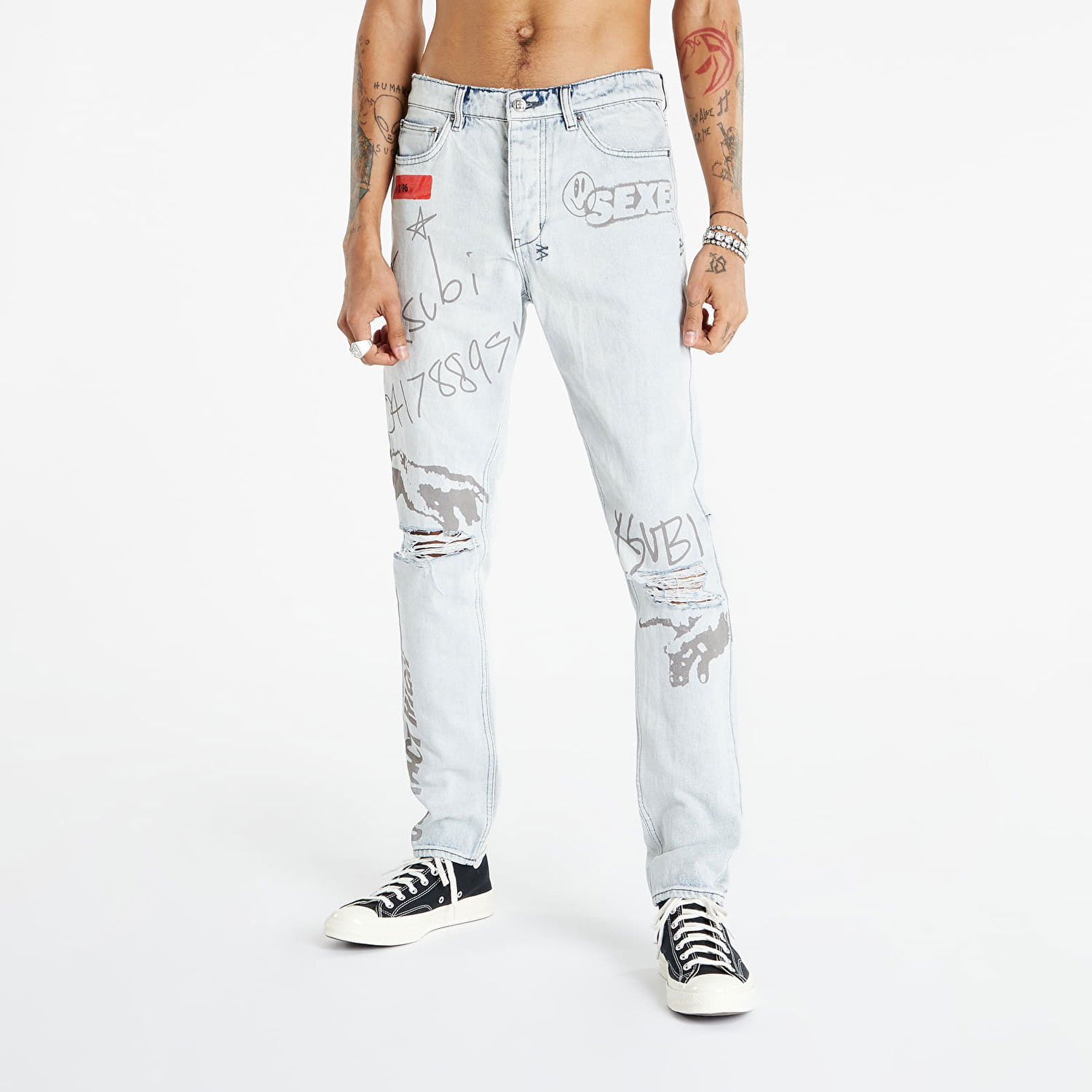 Дънки Ksubi Chitch Flyer Jeans Trashed Denim Синьо | 5000007238, 0
