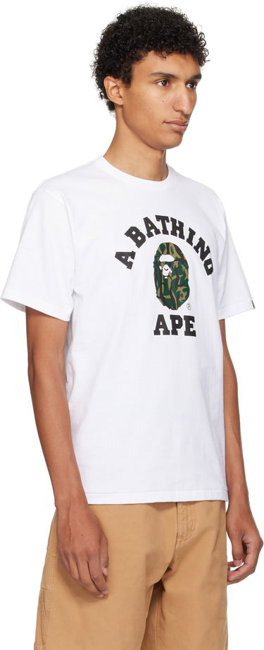 Тениска BAPE A Bathing Ape Trial Camo College T-Shirt Черно | 001TEL301033M, 4