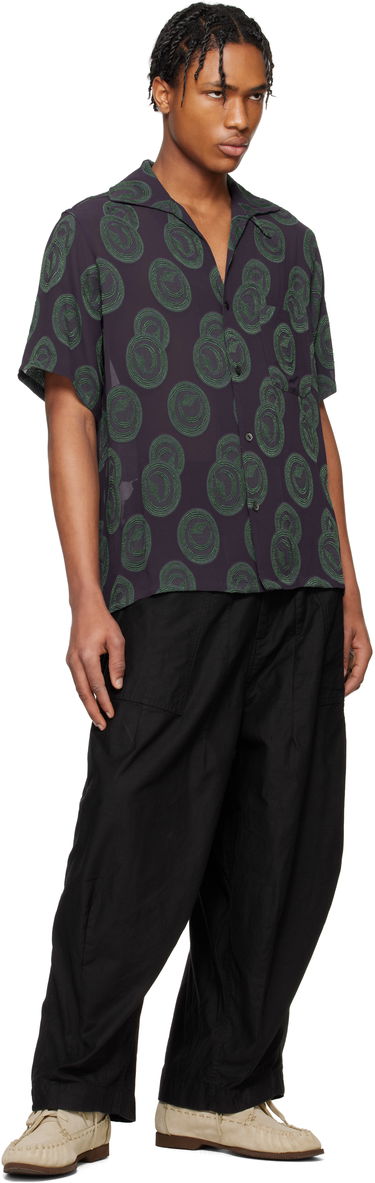 Риза Needles NEEDLES Short Sleeve Italian Collar Shirt Лилаво | QV123, 3