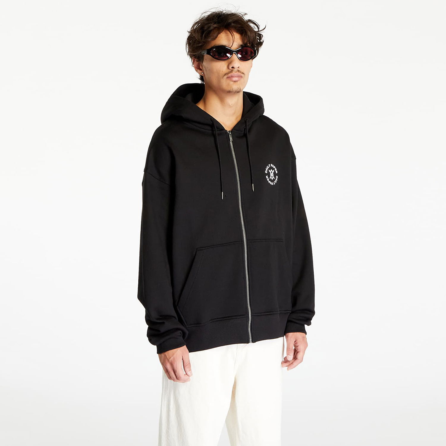 Суитчър DAILY PAPER Ezar Zip Hoodie Black Черно | 2322035, 0