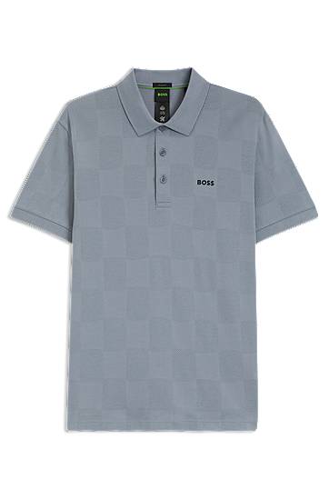Поло тениска BOSS BOSS Jacquard Polo Shirt Синьо | 50544170, 0