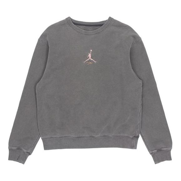 Пуловер Jordan Air Jordan Fleece Embroidered Crewneck Sweatshirt Сиво | DO2308-010