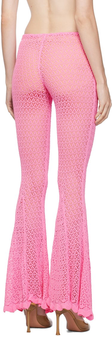 Панталони Blumarine Flared Crochet Trousers Розово | P344P002A, 2
