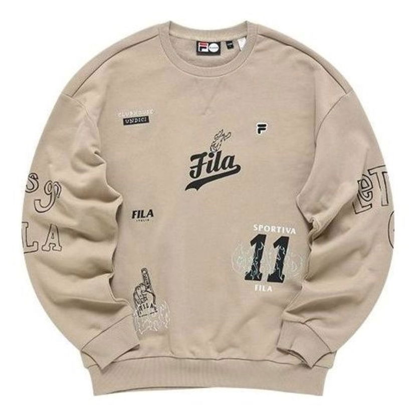 Суитчър FILA Fusion Graphic Loose Fit Sweatshirt Бежово | T11M142202F-DK