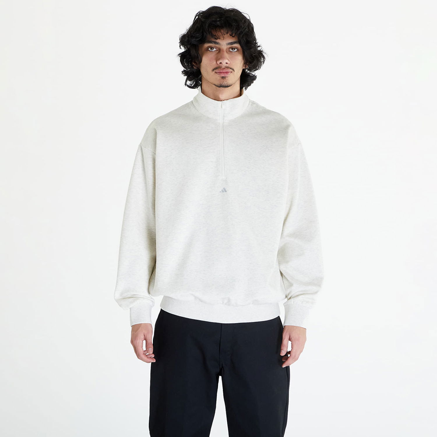 Суитчър adidas Performance adidas Adi Basketball 1/2 Zip Бяло | IW1625, 0