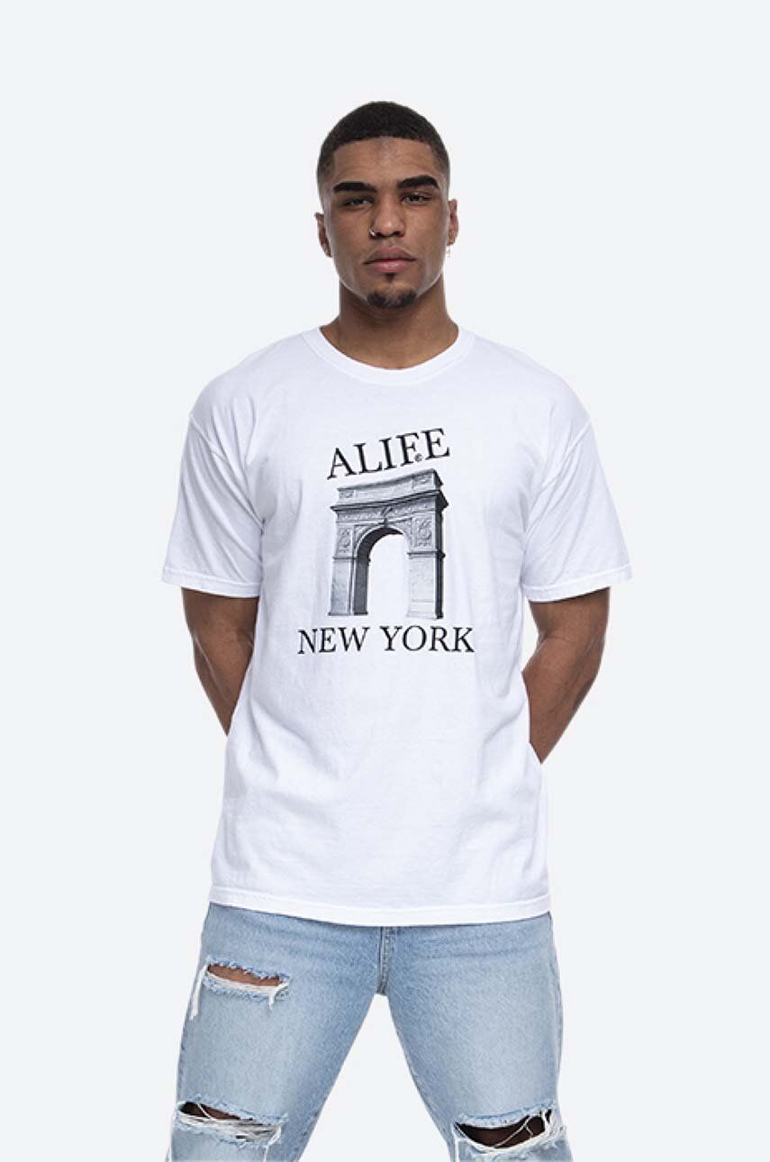 Тениска Alife New York Print T-shirt Бяло | ALISS20.48, 0