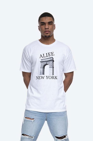 Тениска Alife New York Print T-shirt Бяло | ALISS20.48, 0