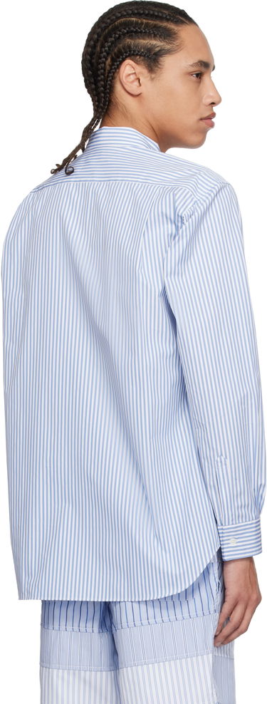 Риза Comme des Garçons Comme des Garçons Yarn Dyed Stripe 3D Roses Shirt Синьо | FO-B039-051, 2