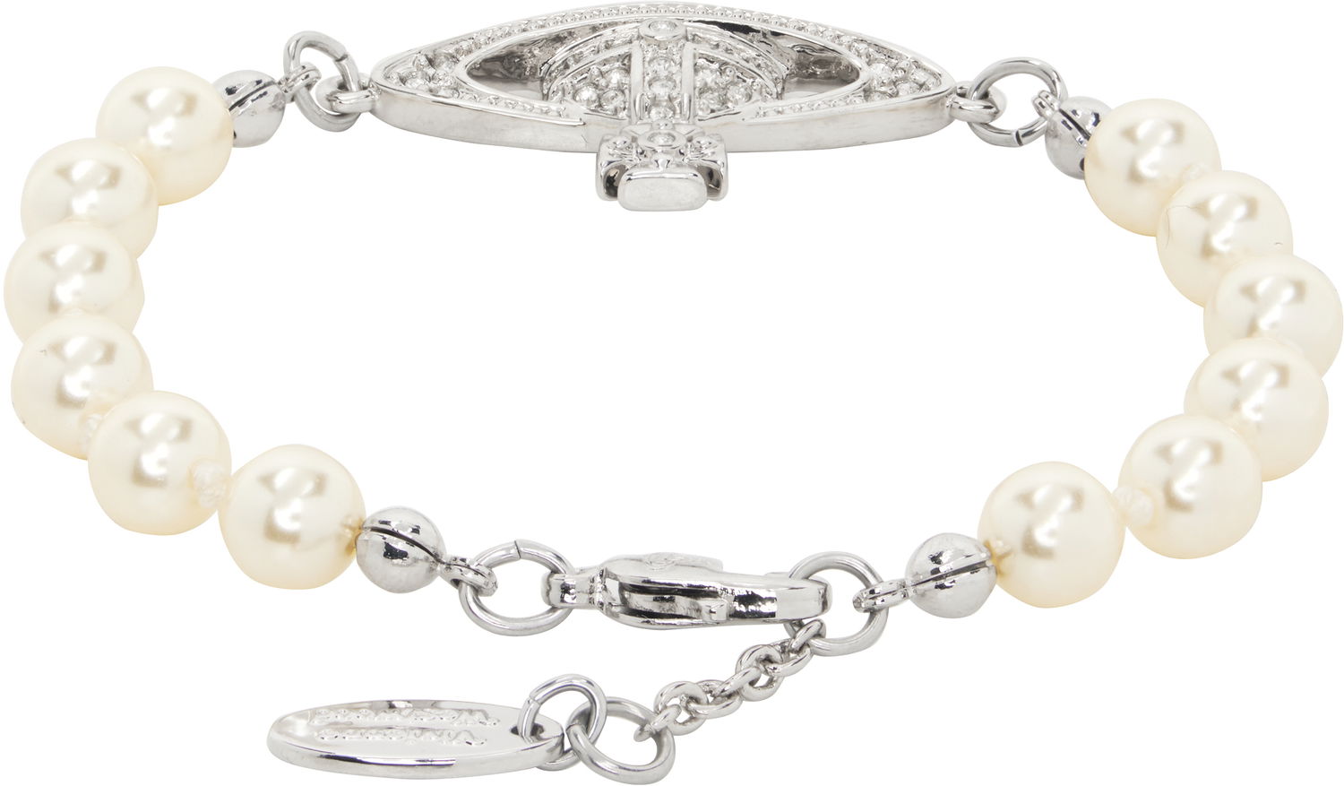 Гривна Vivienne Westwood Vivienne Westwood Mini Bas Relief Pearl Bracelet Металик | 61030001-02P131-CN, 1