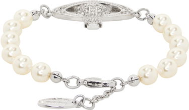 Гривна Vivienne Westwood Vivienne Westwood Mini Bas Relief Pearl Bracelet Металик | 61030001-02P131-CN, 1