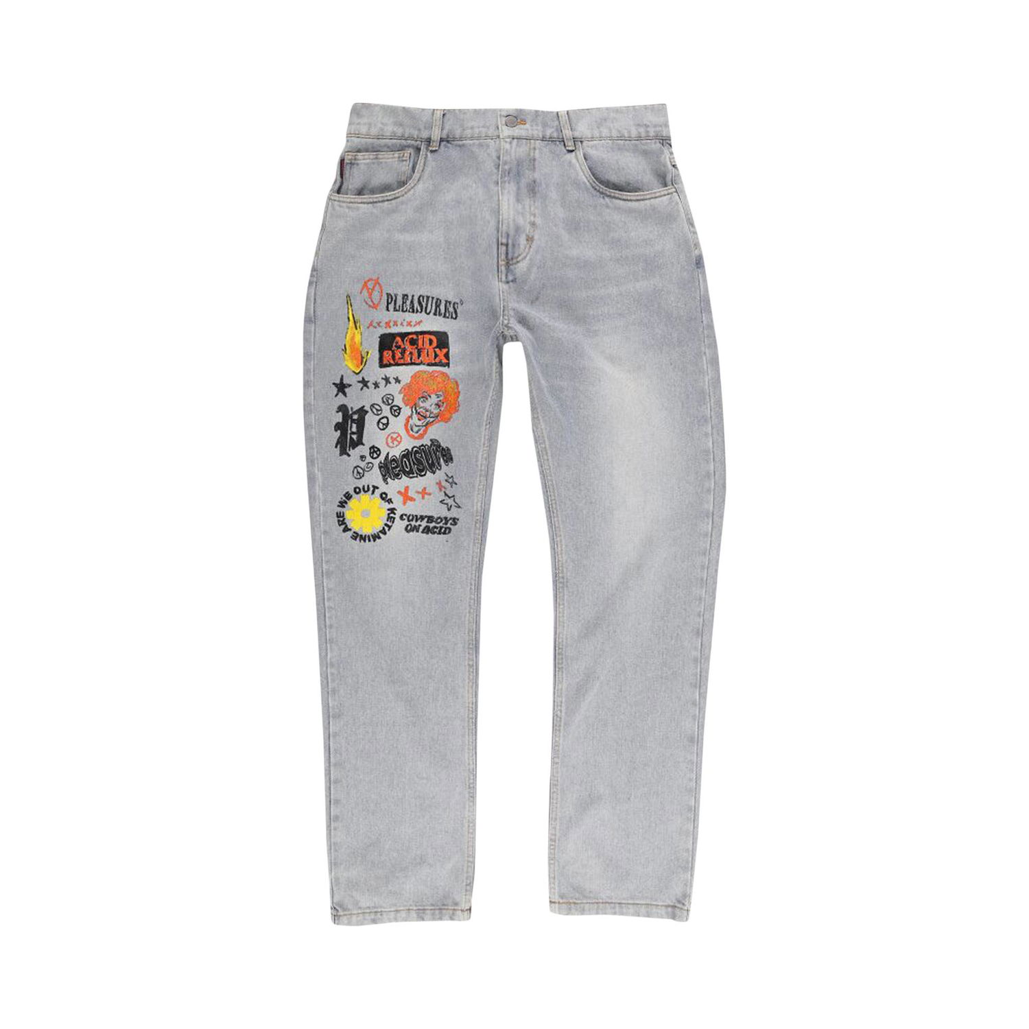 Дънки Pleasures Reflux 5 Pocket Denim Синьо | P22W036 BLUE, 1