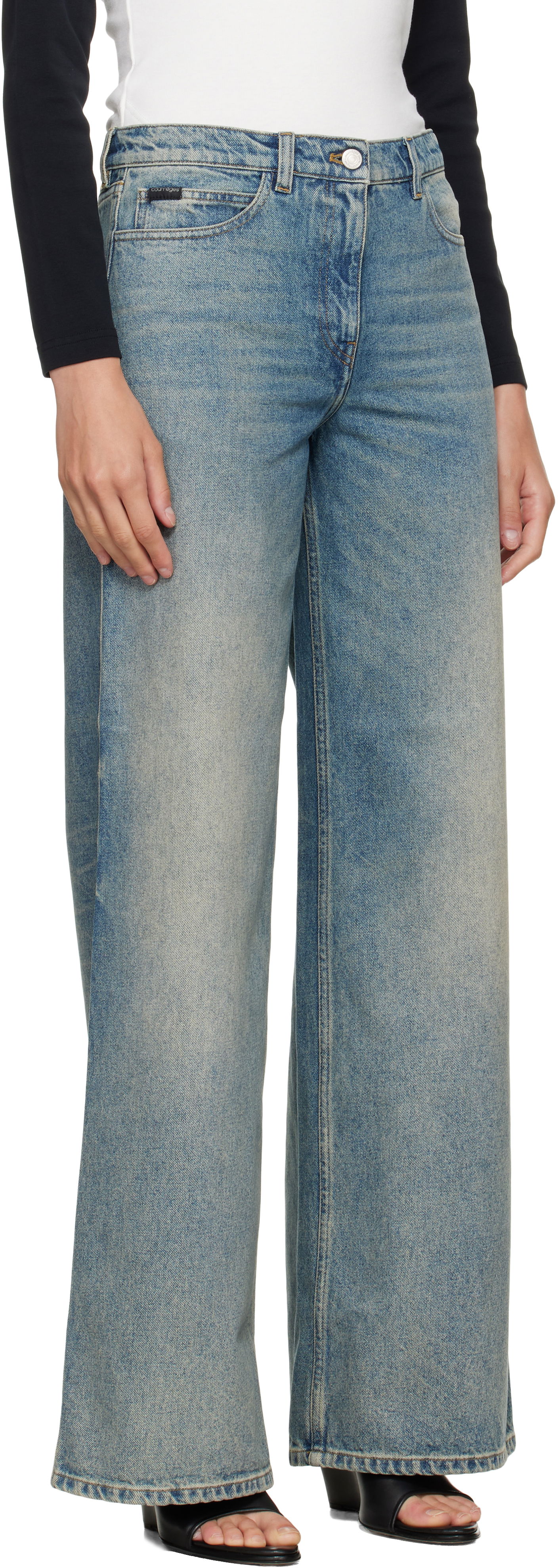 Дънки Courrèges Courrèges Hammer Baggy Jeans Синьо | VESDPA253DE0041, 1