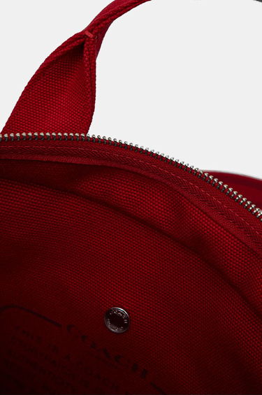 Голяма пазарска чанта Coach Red Canvas Tote Bag Бургунди | CP158, 4