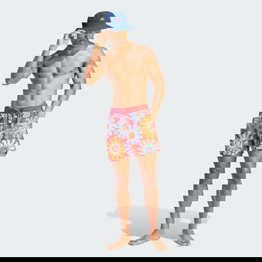 Бански adidas Originals x FARM Rio Swimshorts Червено | IL3987, 4