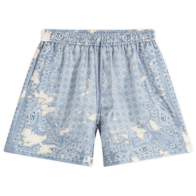 Amiri Bleach Bandana Shorts, Size Large