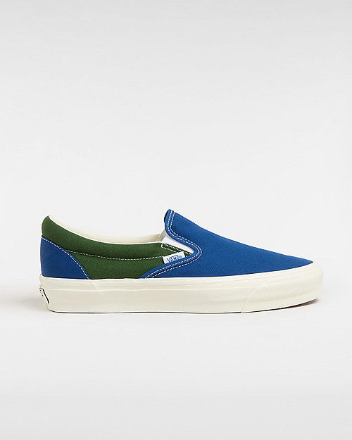Кецове и обувки Vans Premium Slip-on 98 Shoes (deep Teal Plaid) Unisex Green, Size 2.5 Синьо | VN000CSEY7G, 0