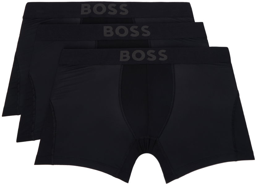 Flexstyle BOSS Three-Pack Black Boxer Briefs Черно | 50517814